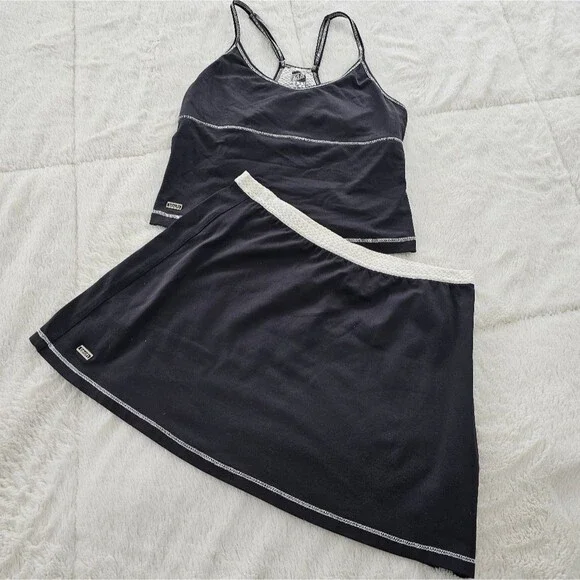 Tail Tech Skirt and Tank Black and White Tennis Pickleball Set Size Medium